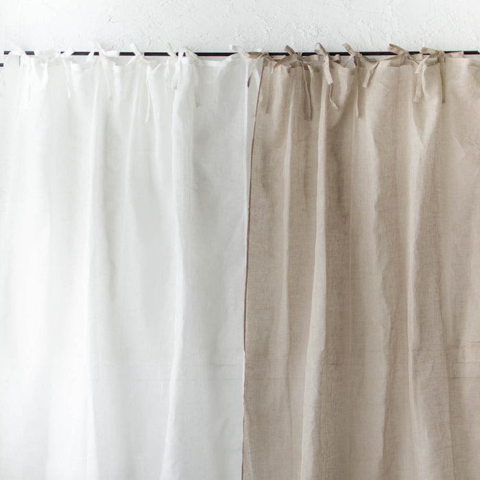 Linen voile ribbon curtain 140×200