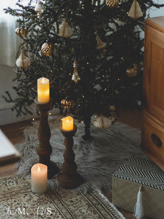 Rustic Wood Candle Holder