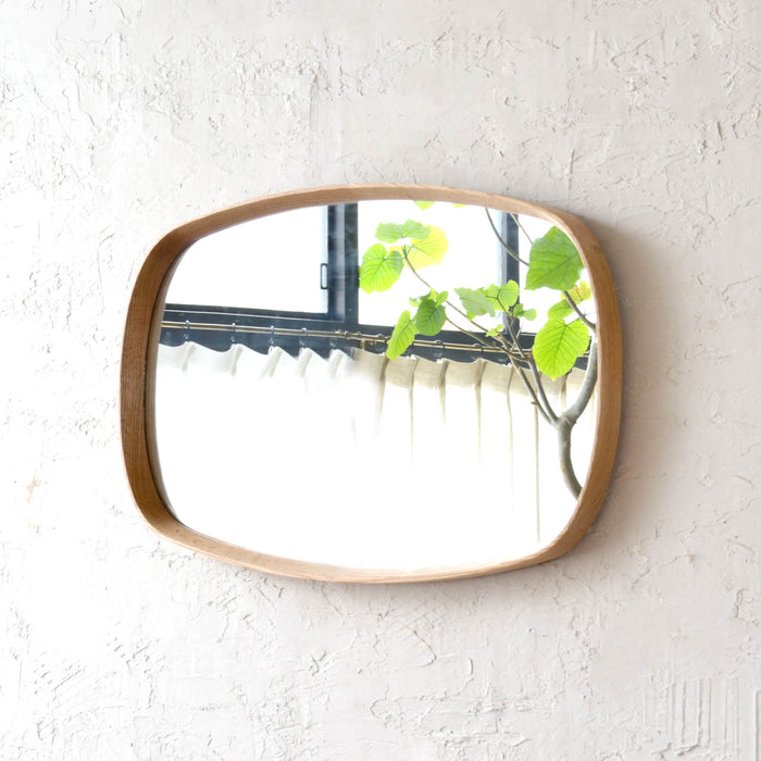 Oak frame mirror Oval