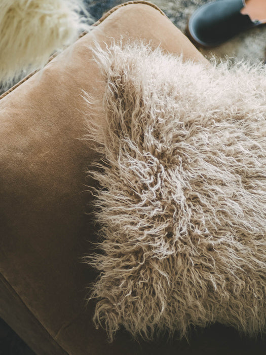 Eco fur cushion cover