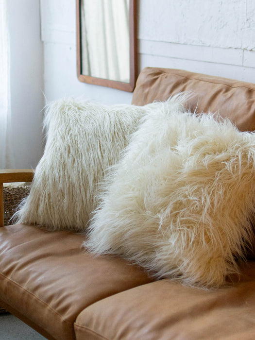 Eco fur cushion cover