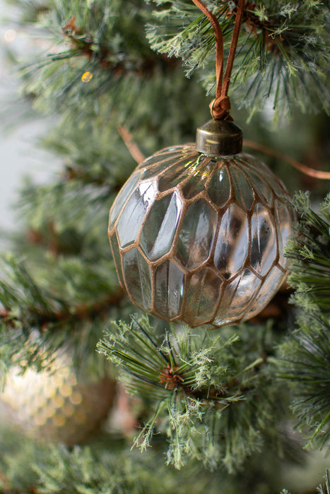 No.5 Line ball copper | ガラスオーナメント 4個セット