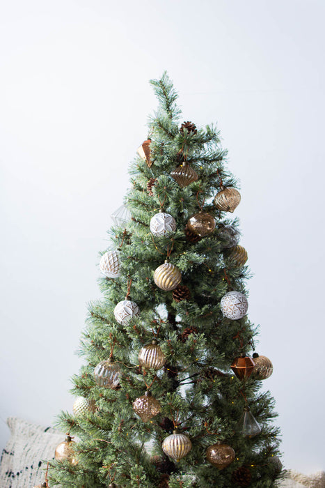 No.5 Line ball copper | ガラスオーナメント 4個セット