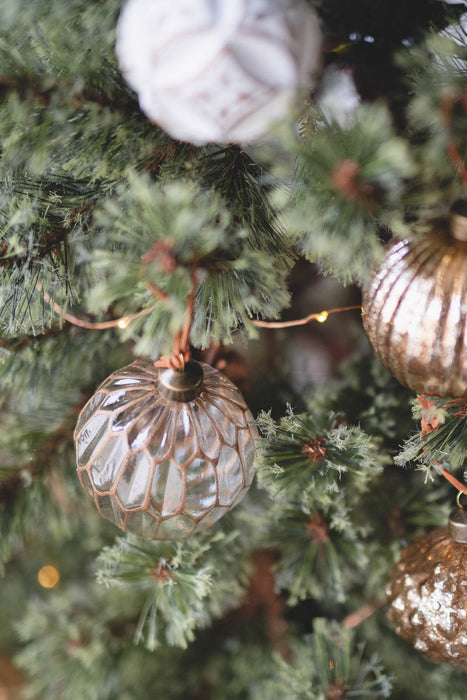 No.5 Line ball copper | ガラスオーナメント 4個セット