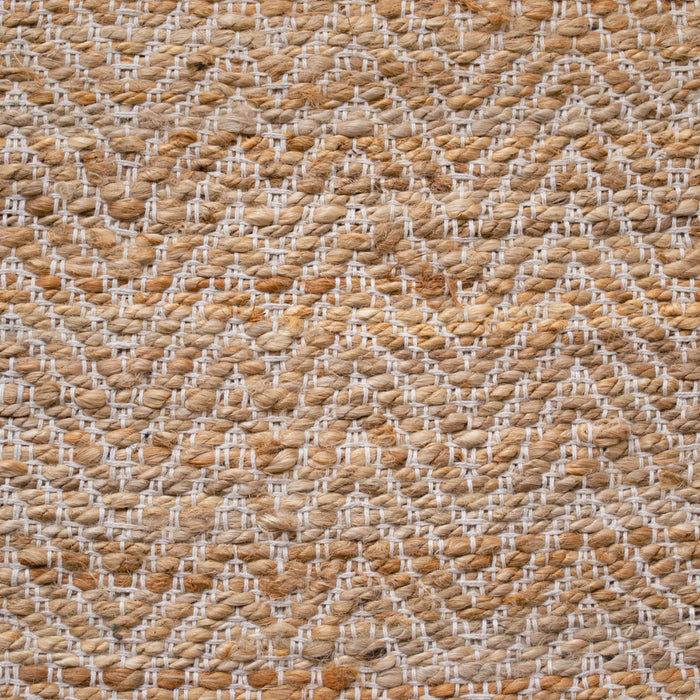 KAIRA 黄麻地毯 象牙色人字纹