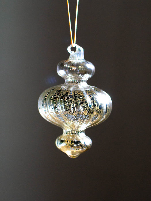 No.33 Lily Silver H10cm | Glass ornaments (pack of 3)