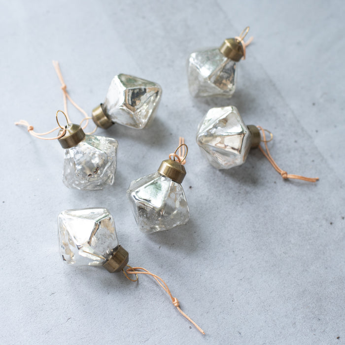 No.36 Petit Silver Jewel 3cm | Glass ornaments, pack of 12