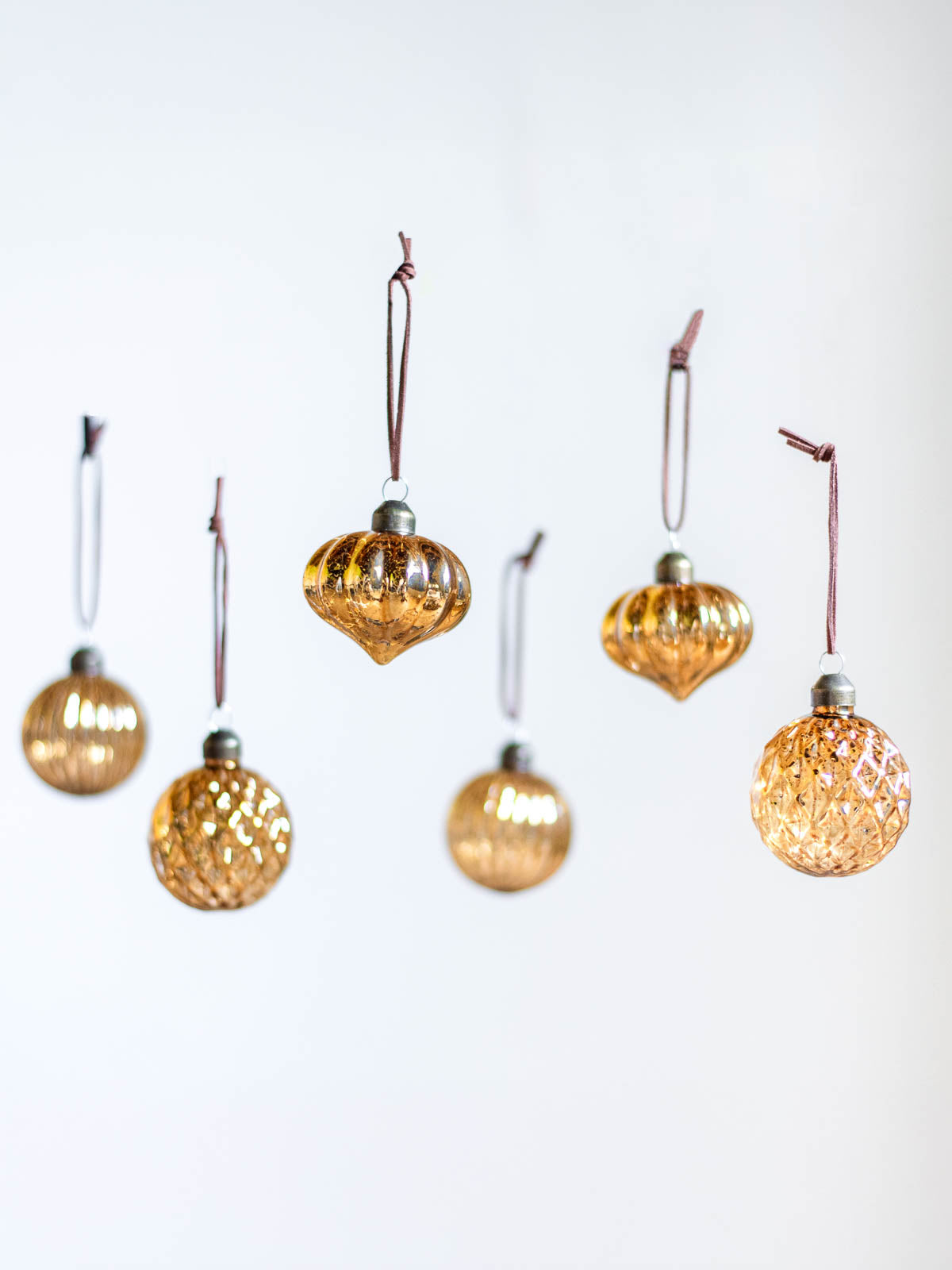 No.43 Middy Champagne 6cm | ガラスオーナメント 6個入り — ANTRY USE