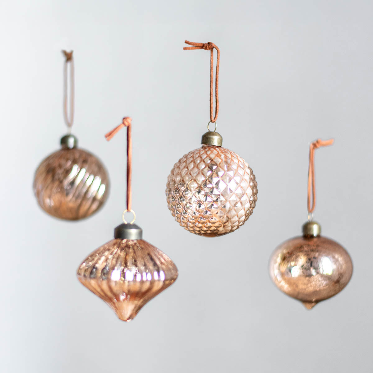 No.30 Champagne Mix 8cm | ガラスオーナメント 4個入り — ANTRY USE