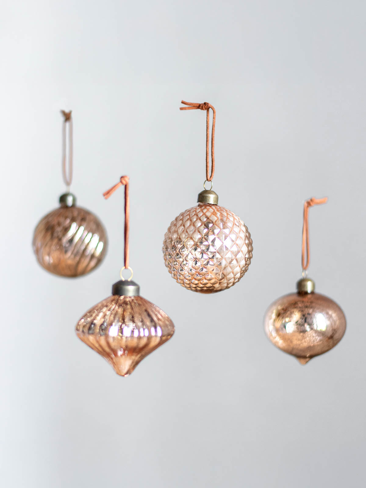 No.30 Champagne Mix 8cm | ガラスオーナメント 4個入り — ANTRY USE