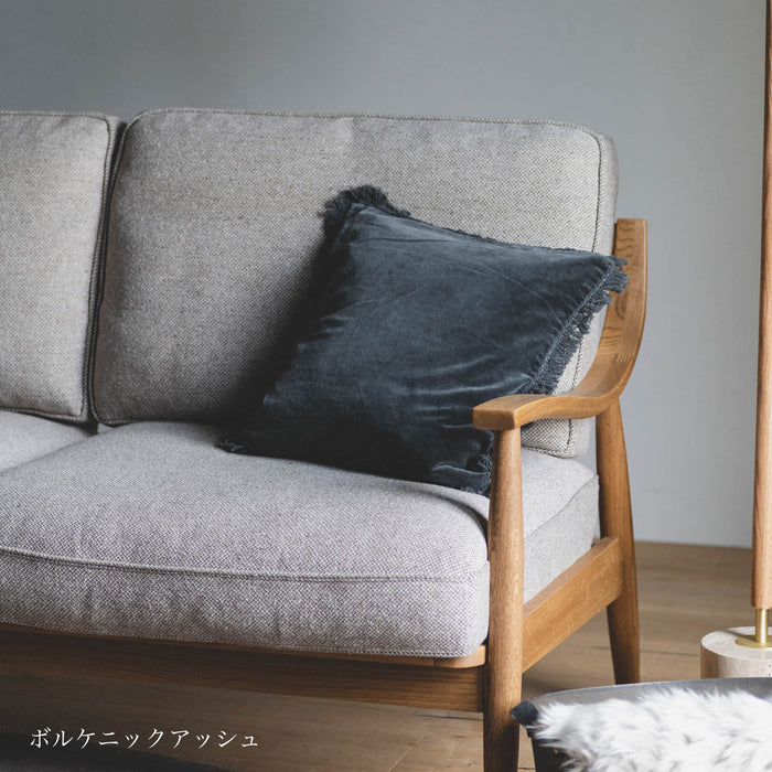 Velvet fringe cushion cover 45×45