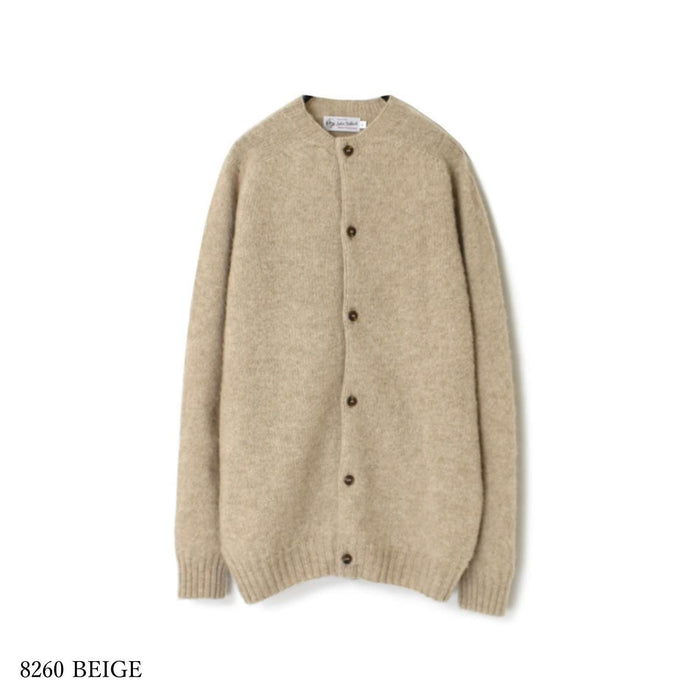 CREW NECK SADDLE SHOULDER CARDIGAN