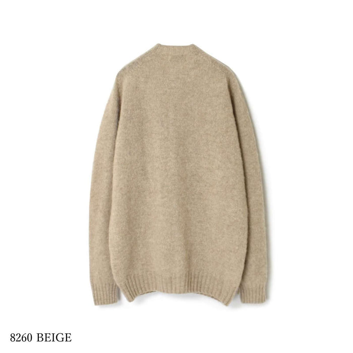 CREW NECK SADDLE SHOULDER CARDIGAN