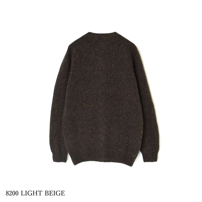 CREW NECK SADDLE SHOULDER CARDIGAN