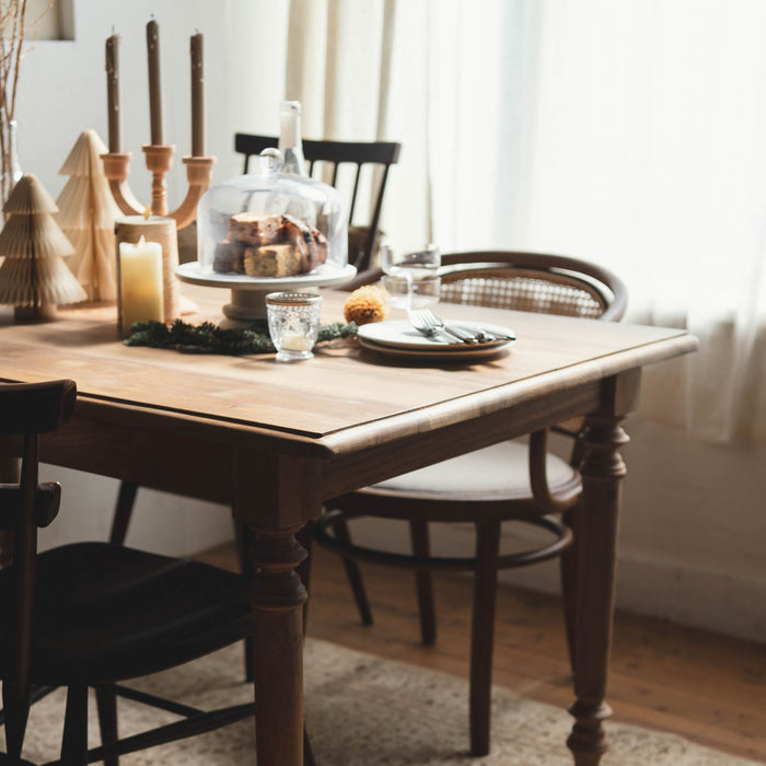 Rural square dining table