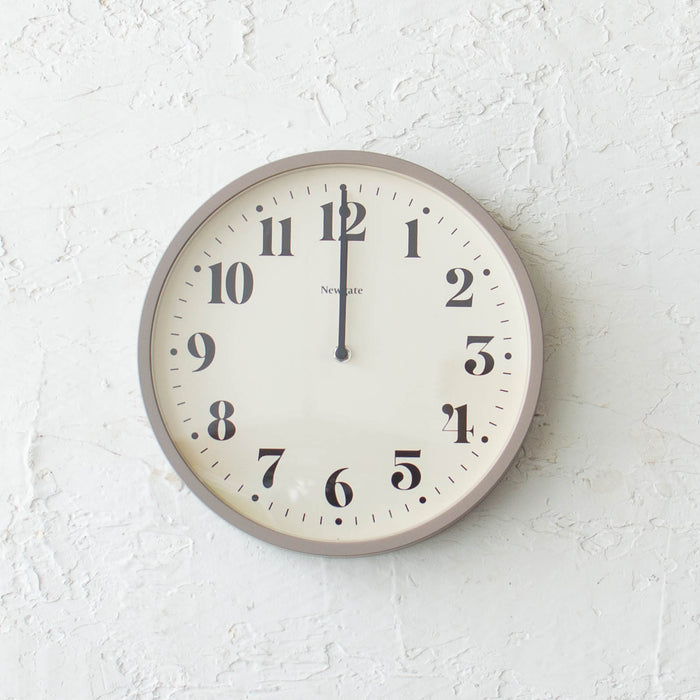 NEWGATE | Number Four Wall Clock − Stone Grey