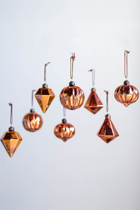 No.61 Copper Crystal & Ball 8cm | ガラスオーナメント 8個入り