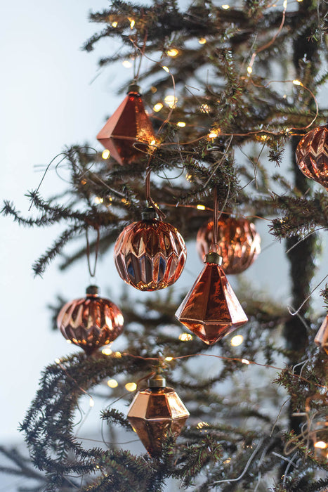 No.61 Copper Crystal & Ball 8cm | ガラスオーナメント 8個入り