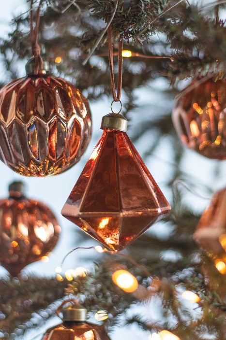 No.61 Copper Crystal & Ball 8cm | ガラスオーナメント 8個入り