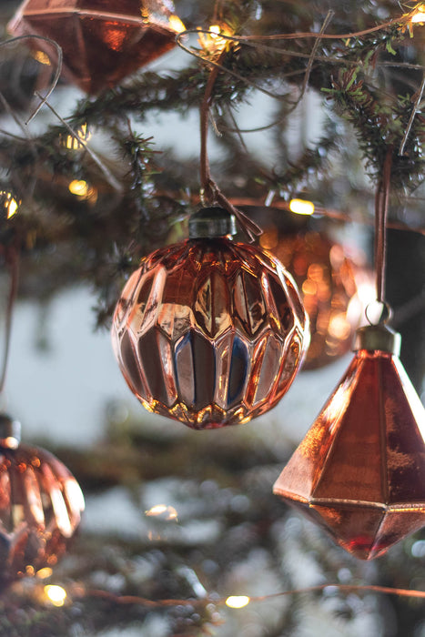 No.61 Copper Crystal & Ball 8cm | ガラスオーナメント 8個入り