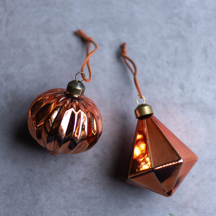 No.61 Copper Crystal & Ball 8cm | ガラスオーナメント 8個入り