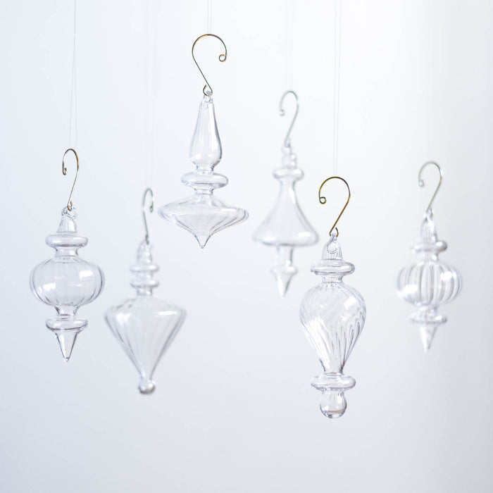 No.48 Lily Clear H12cm | Glass ornaments (set of 6)