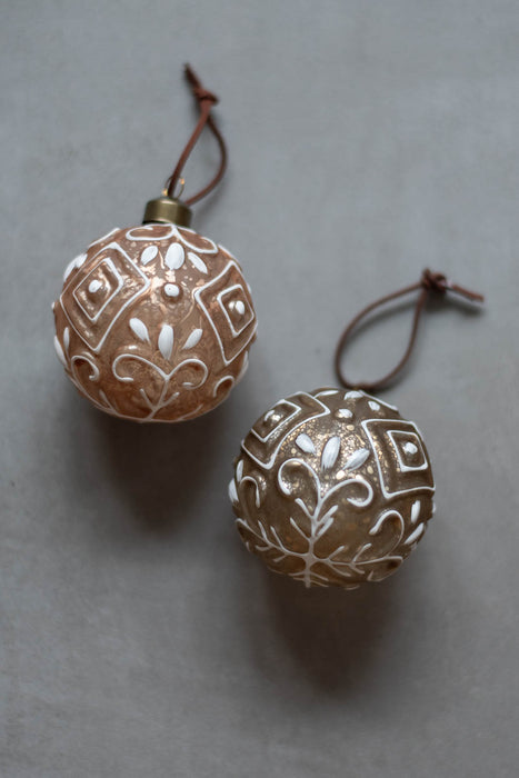 No.51 Blancbelle 8cm | ガラスオーナメント 4個入り