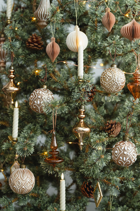 No.54 Elm H13cm | Glass Ornament Set of 3