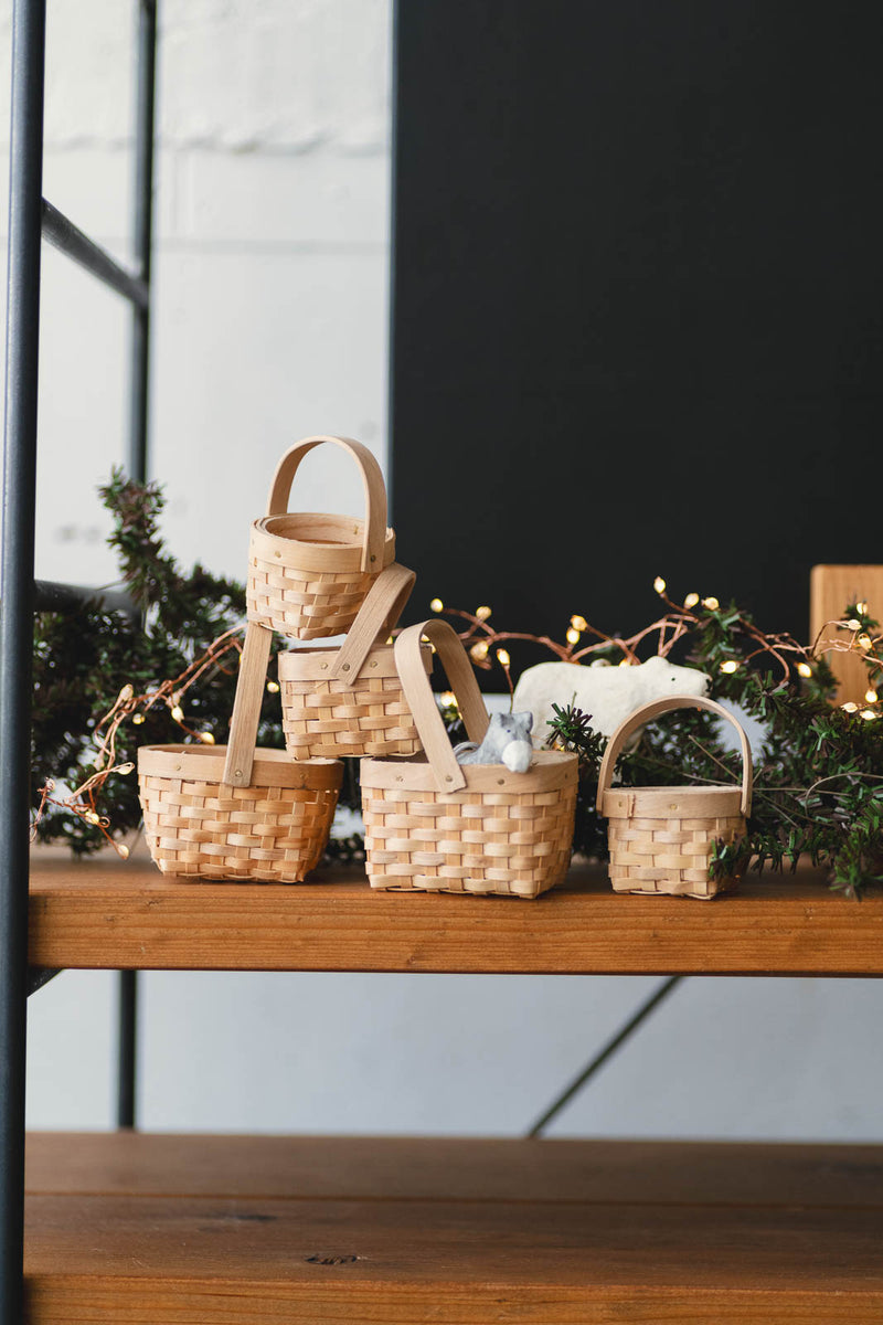 Snokka mini basket set | クラフトミニバスケットオーナメント5個入り