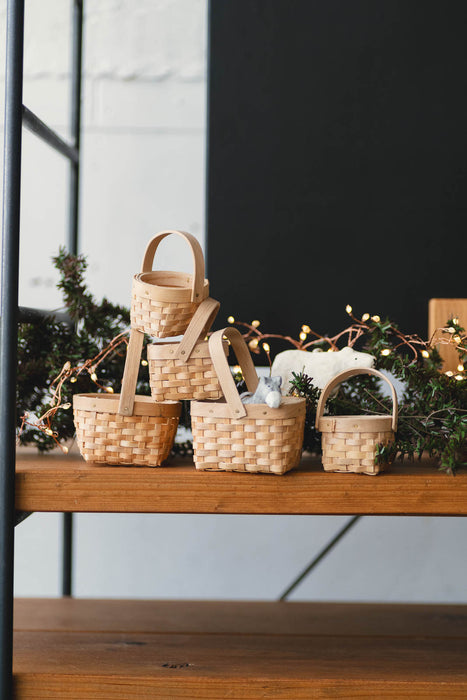 Snokka mini basket set | Craft mini basket ornament set of 5