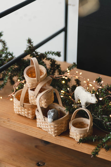 Snokka mini basket set | Craft mini basket ornament set of 5