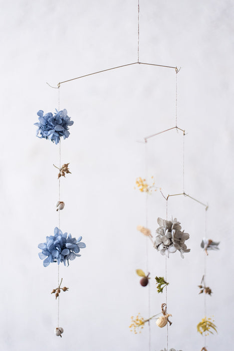 etelä | 花と植物とヒンメリのモビール《Lulu》| ヒンメリ