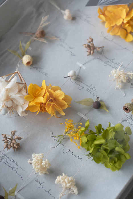 etelä | 花と植物とヒンメリのモビール《Lulu》| ヒンメリ