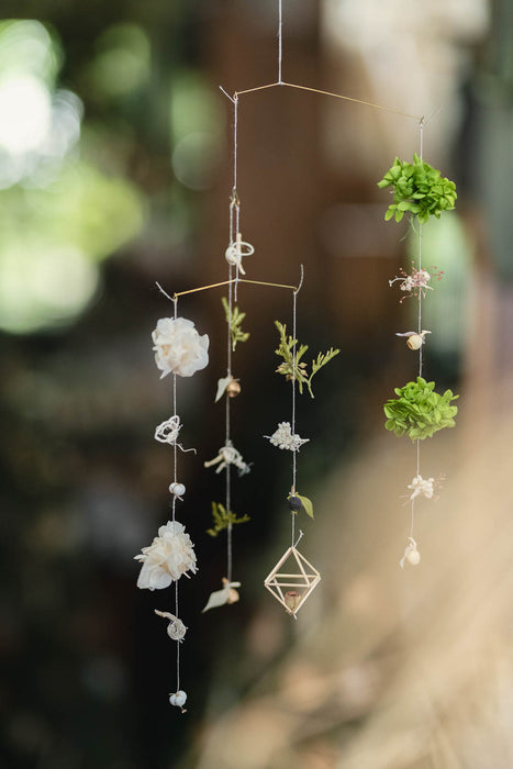 etelä | 花と植物とヒンメリのモビール《Lulu》| ヒンメリ