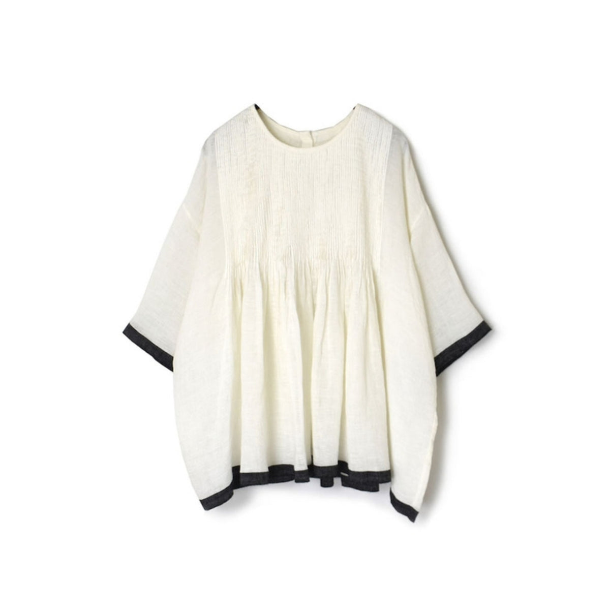 maison de soil | CREW-NECK P/O SHIRT WITH MINI PINTUCK — ANTRY USE