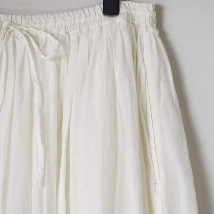 SOIL | COTTON VOILE LACE & PINTUCK LAYERED GATHER SKIRT