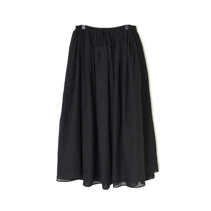 SOIL | COTTON VOILE LACE & PINTUCK LAYERED GATHER SKIRT
