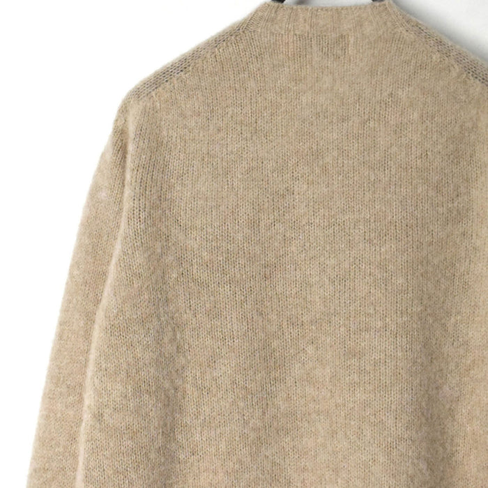 John Tulloch | SHETLAND WOOL CREW NECK SADDLE SHOULDER PULLOVER