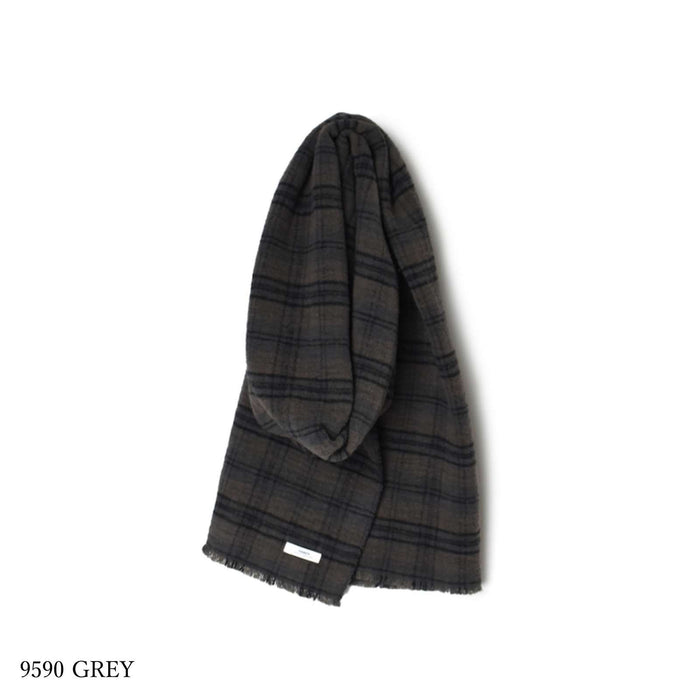 POOR | COTTON FLANNEL DOUBLE FACE SCARF 35×185cm