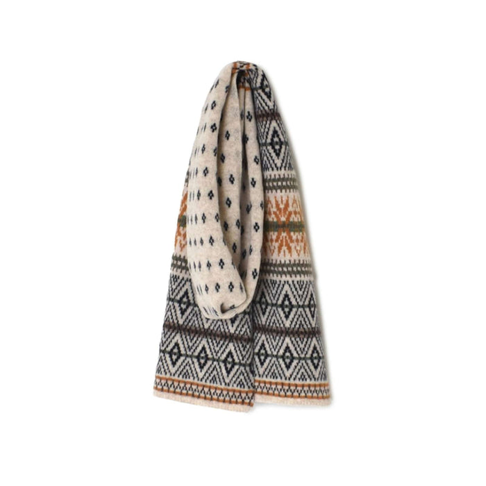 GLEN GORDON | LAMBSWOOL SNOW JACQUARD SCARF 24×180cm