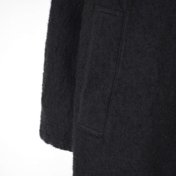 house of soil | WOOL COTTON STAND COLLAR FLY FRONT COAT