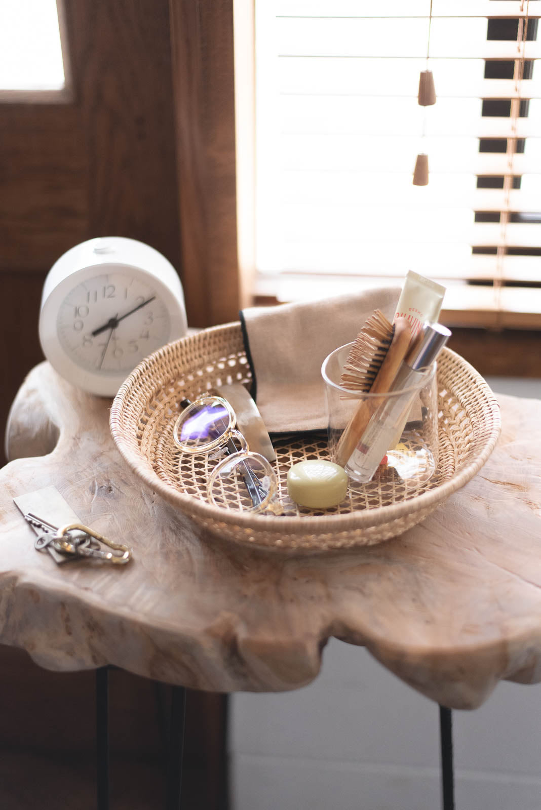 サリー】バンブーとラタンの折りたたみテーブル＆イス ラタン調