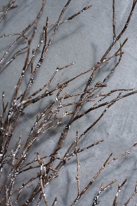 バーチブランチ 100cm ブラウン/ホワイト 2本セット