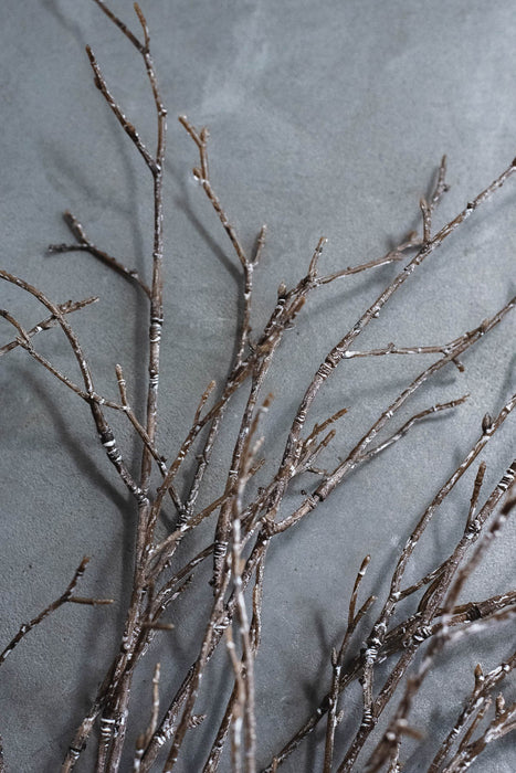 バーチブランチ 100cm ブラウン/ホワイト 2本セット