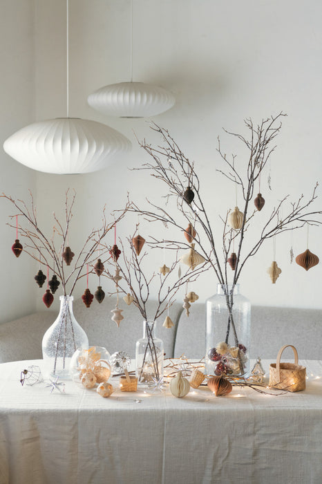 バーチブランチ 100cm ブラウン/ホワイト 2本セット