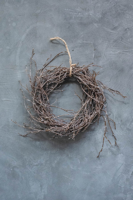 バーチツイッグリース φ23cm ブラウン/ホワイト