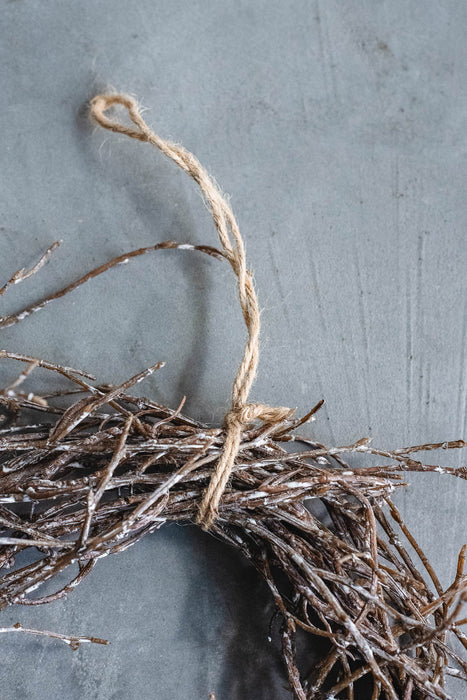 バーチツイッグリース φ23cm ブラウン/ホワイト