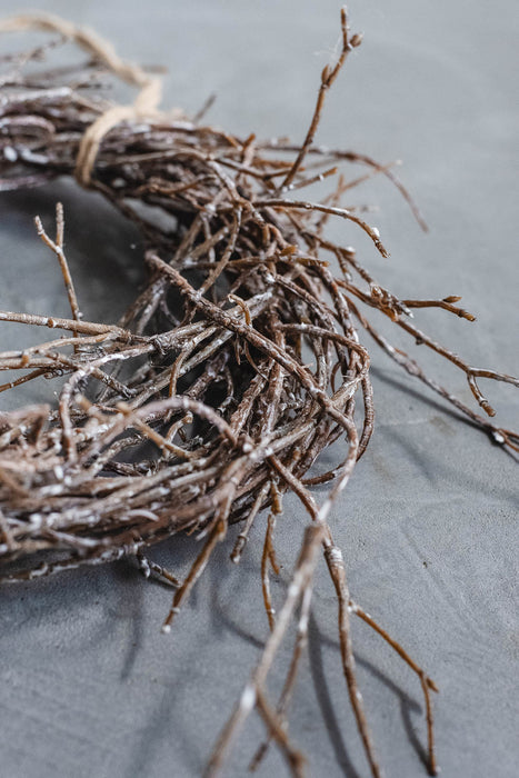 バーチツイッグリース φ23cm ブラウン/ホワイト