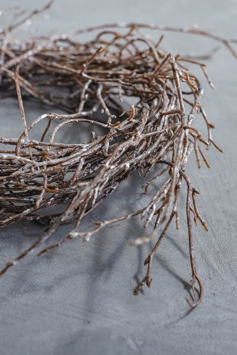 バーチツイッグリース φ23cm ブラウン/ホワイト