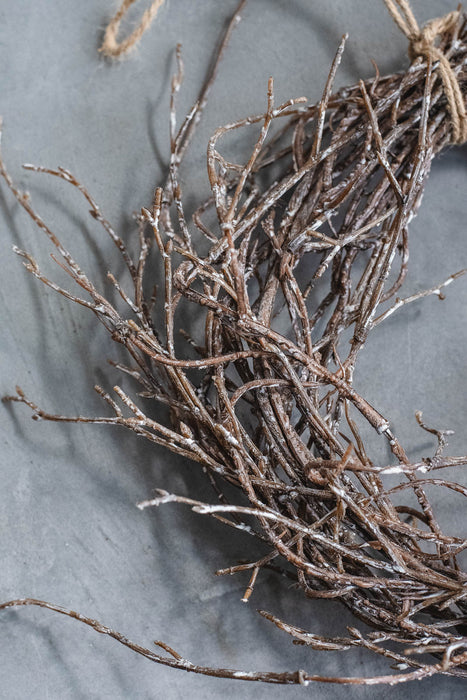 バーチツイッグリース φ23cm ブラウン/ホワイト